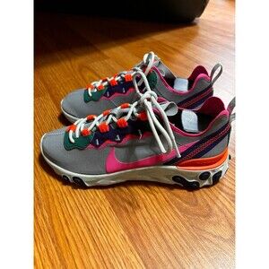 Nike React Element 55 Wolf Grey/Laser Fuchsia